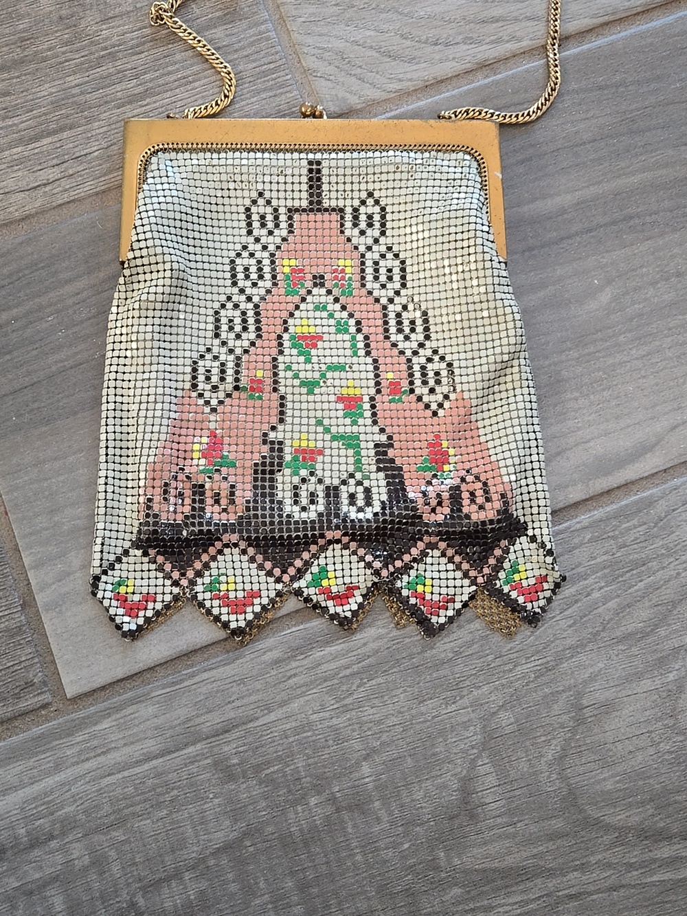 Vintage Whiting Davis Mesh Bag 1920s Art Deco - Picture 3 of 7
